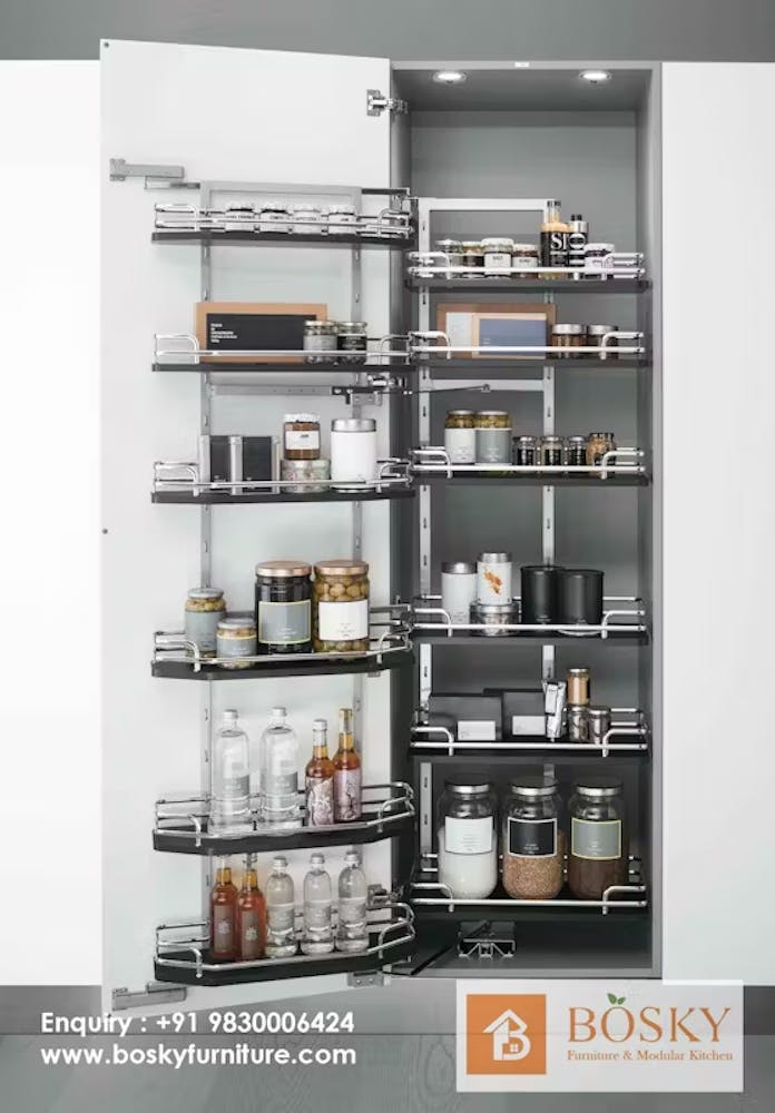 Kitchen utility cabinets in pantry style