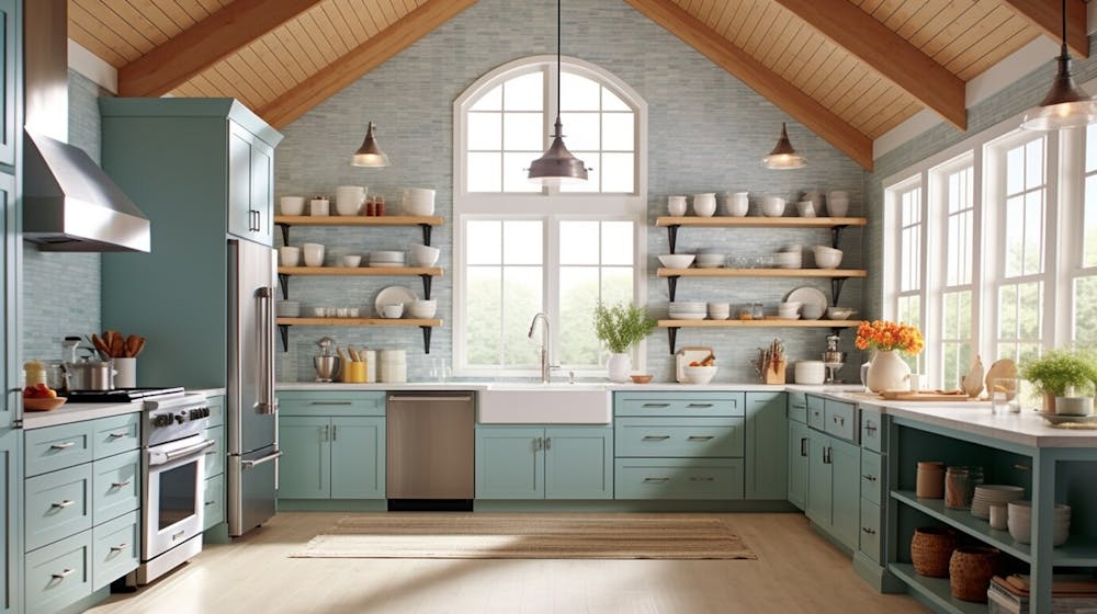Open shelving kitchen cabinet style