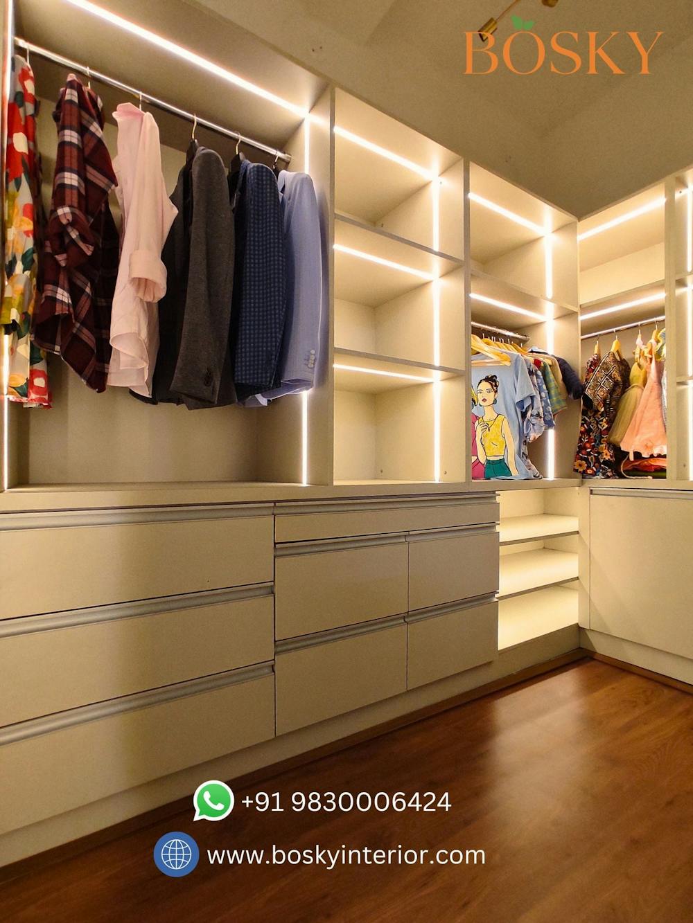 White Wardrobe Color | Bosky Interior