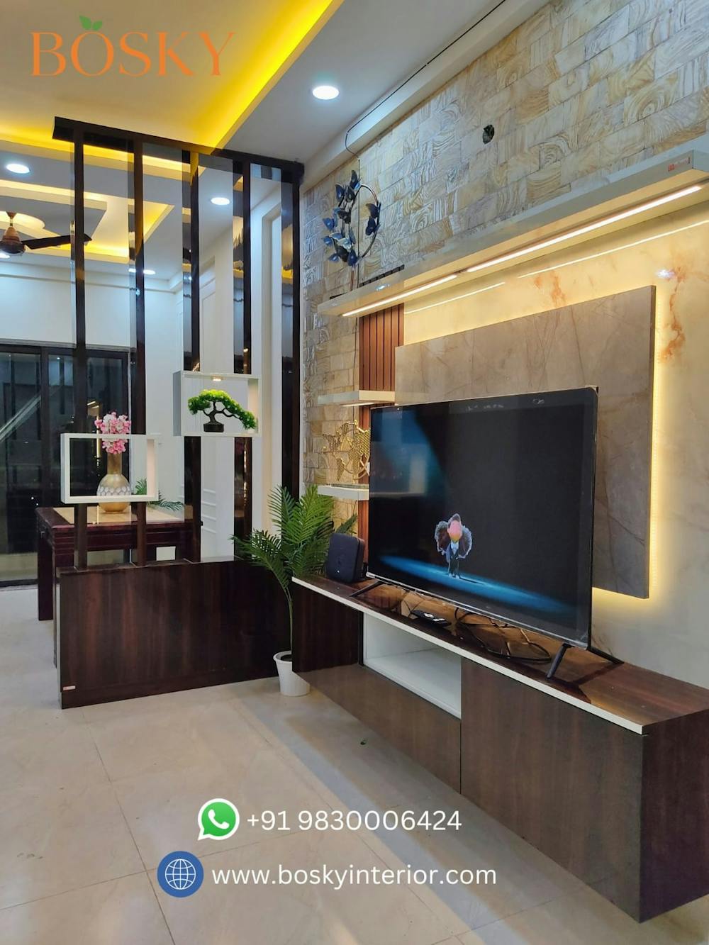 Living Room Interior Design in Kolkata