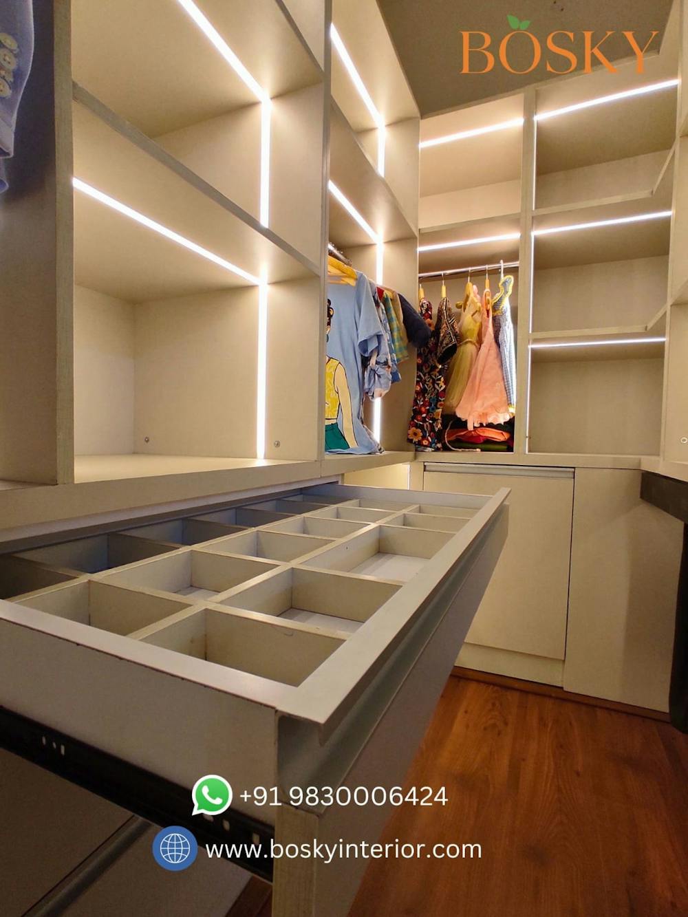 Wardrobe interior Design in Kolkata