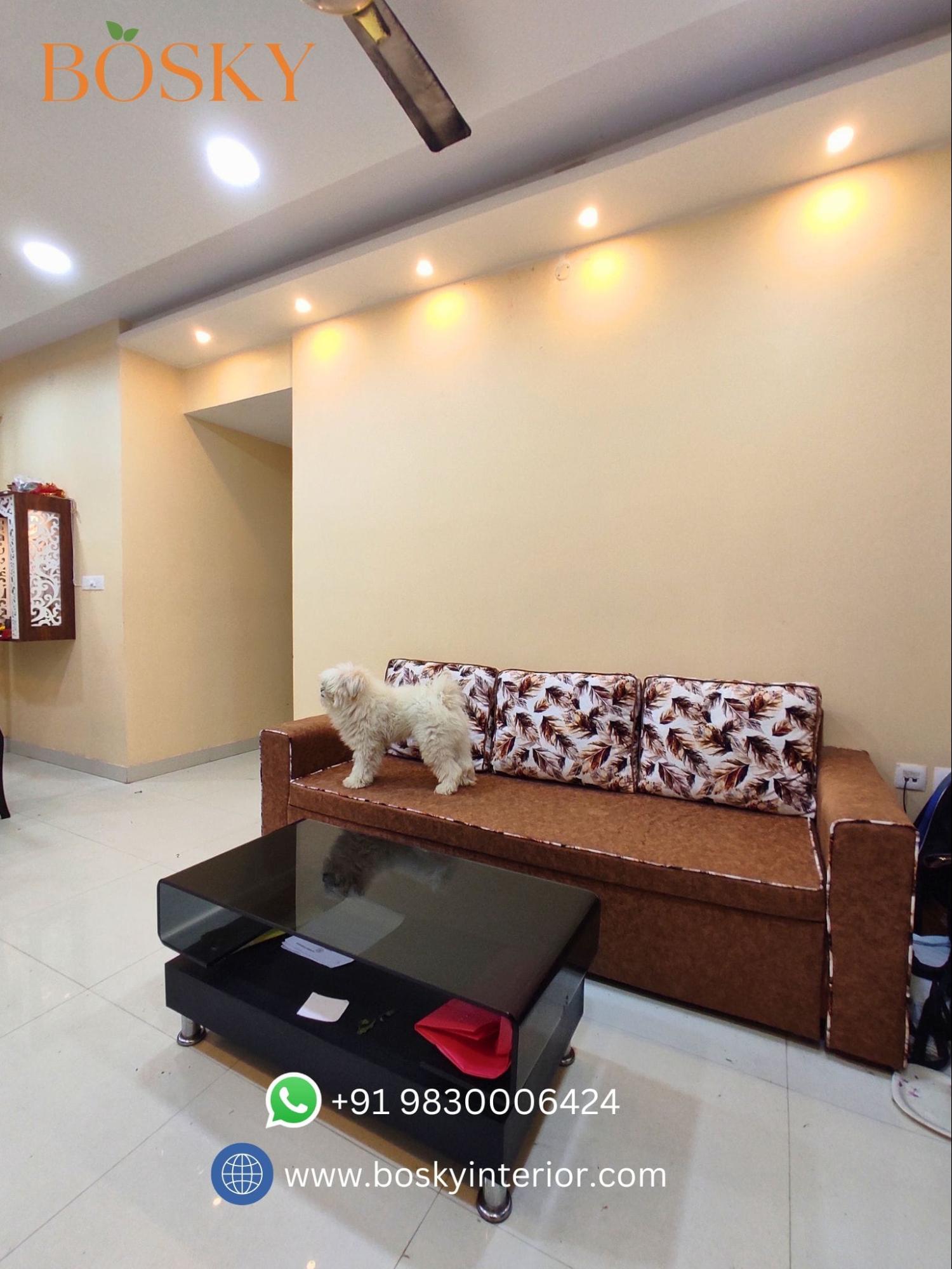 A Minimal Lounge and Dining Hall Interior Design Ideas in Kolkata