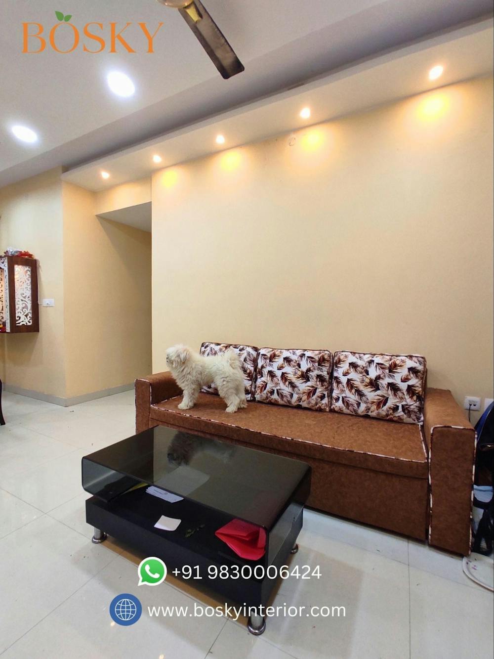 A Minimal Lounge and Dining Hall Interior Design Ideas in Kolkata