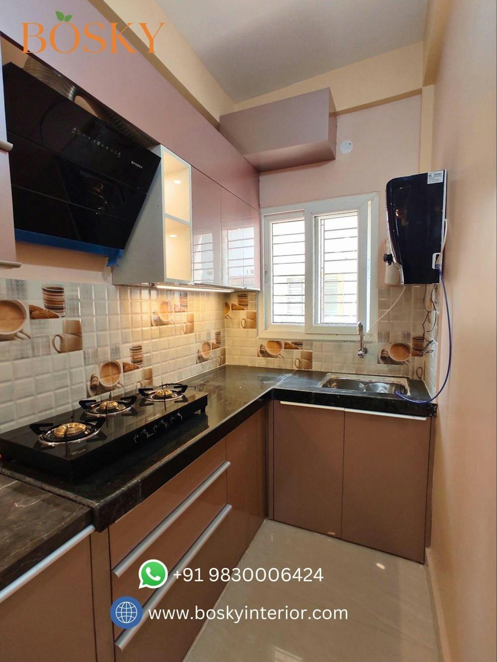 small modular kitchen colour combination