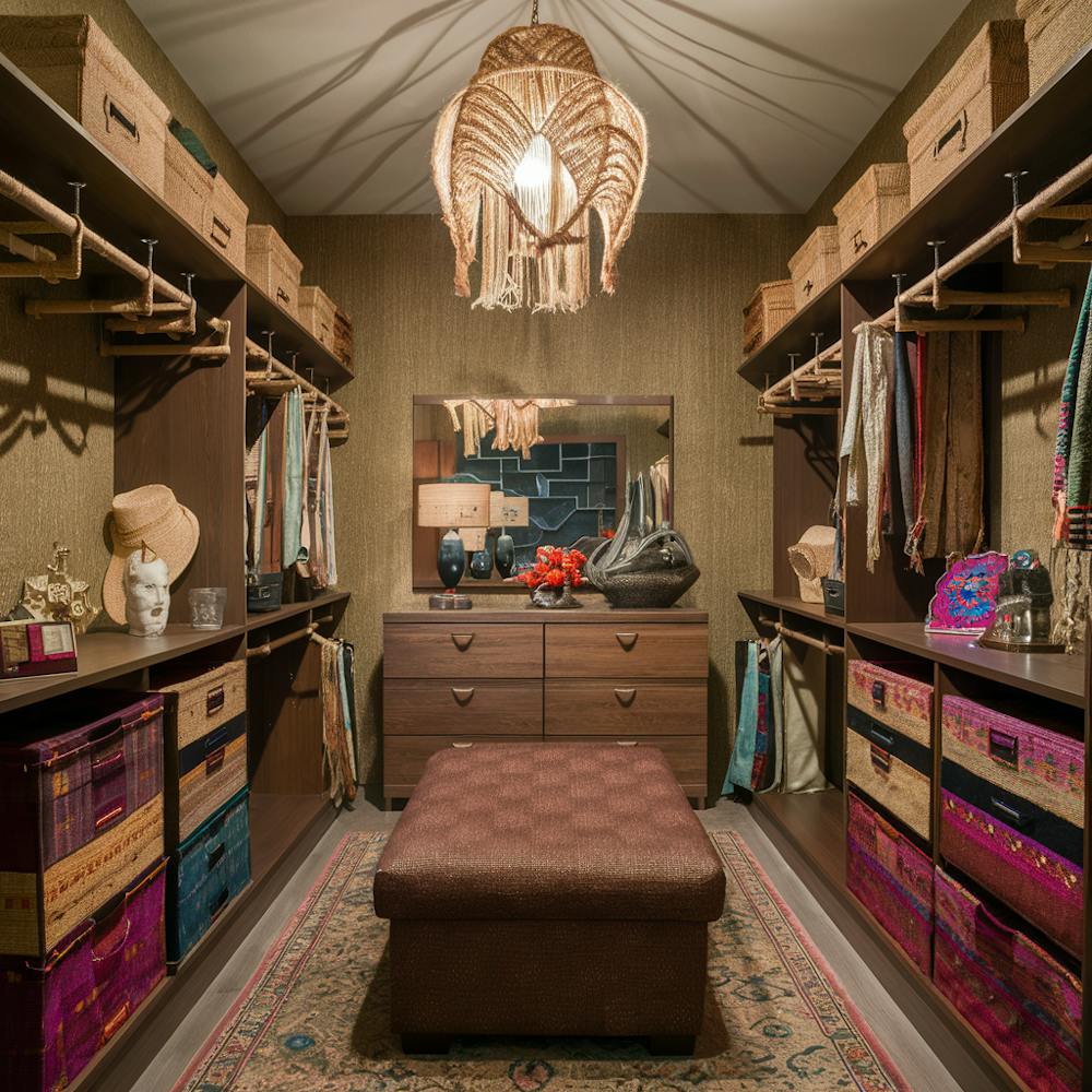 The Jute Jewel Box walk in wardrobe