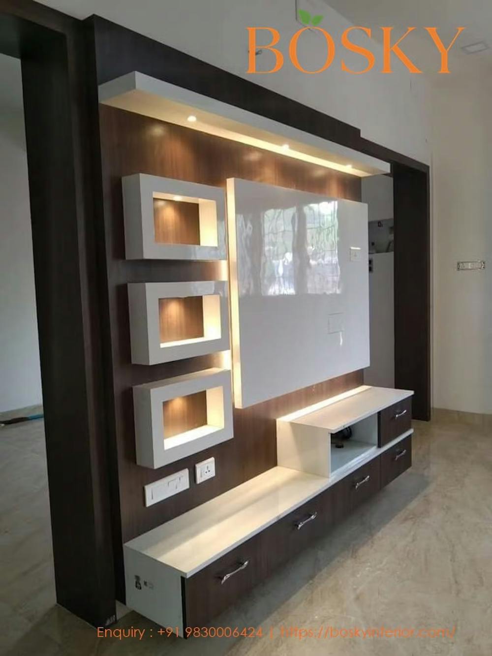 Well-Lit with Modern Textures and Finishes