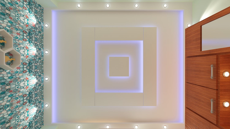 Integrated LED Lighting False Ceiling | Bosky Interior