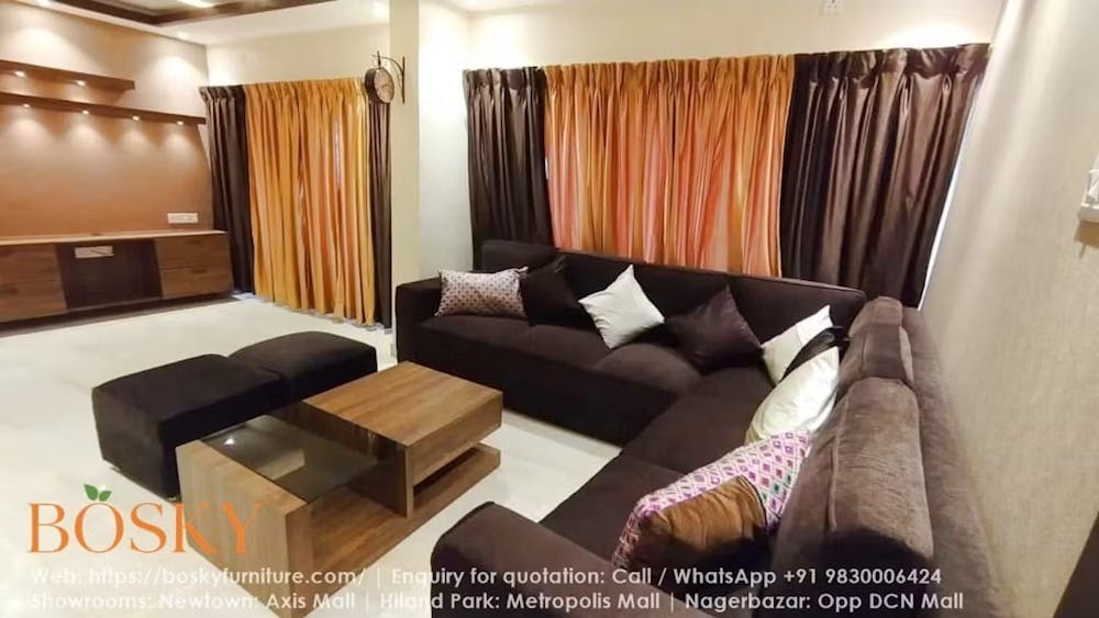 Versatile Seating Arrangements for the Living Room Interior in Small Apartment | Bosky Interior