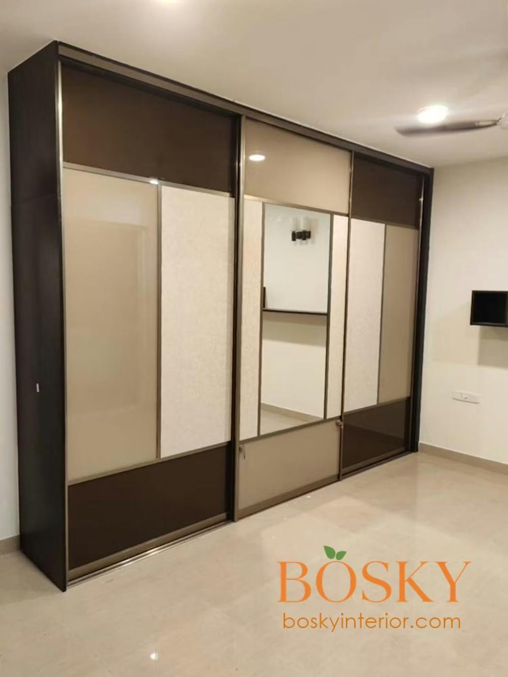 White and Beige Wardrobe | Bosky Interior