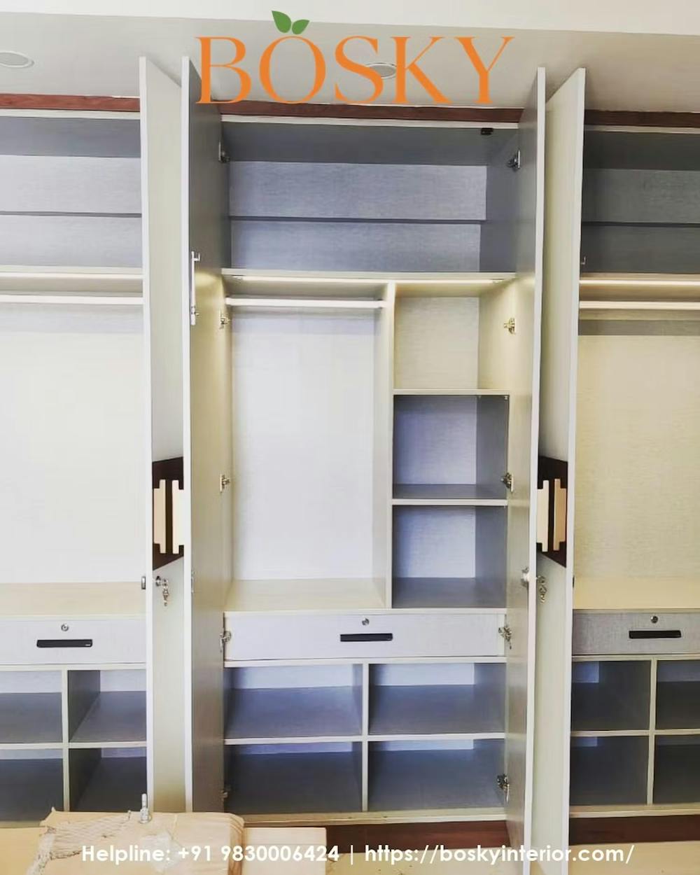 2 BHK Flat Interior Design For Bedrooms: Maximize Space in Your Wardrobes | Bosky Interior