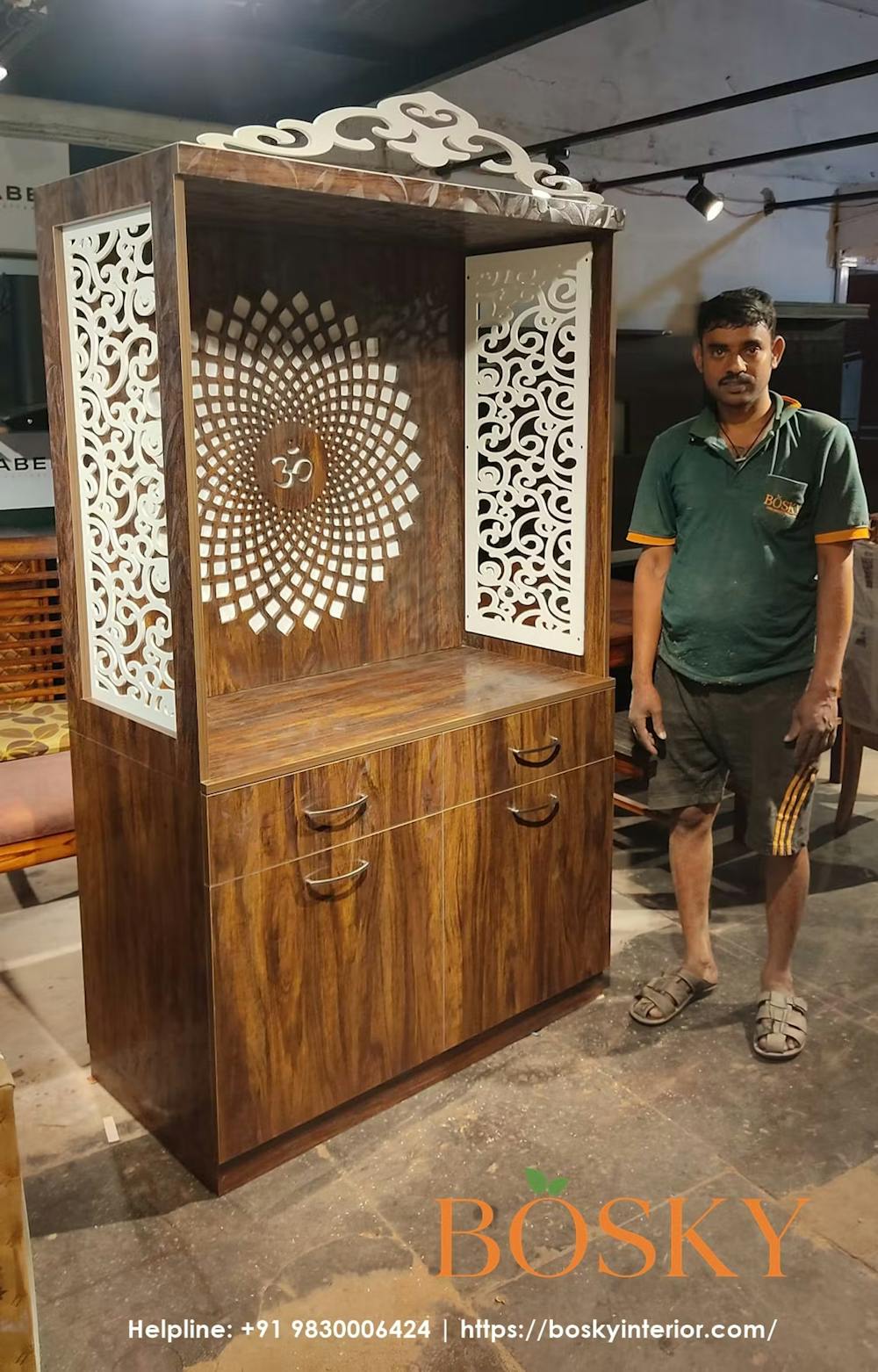 Spacious Cabinet as Puja Unit