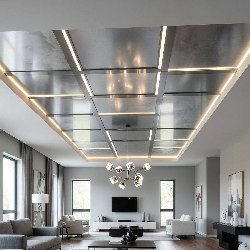Metallic Grid Ceilings

