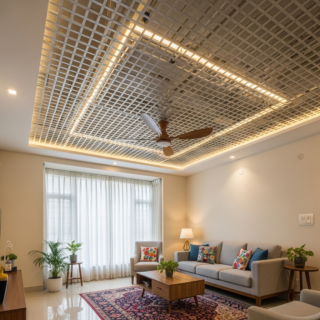 Metallic Grid Ceilings

