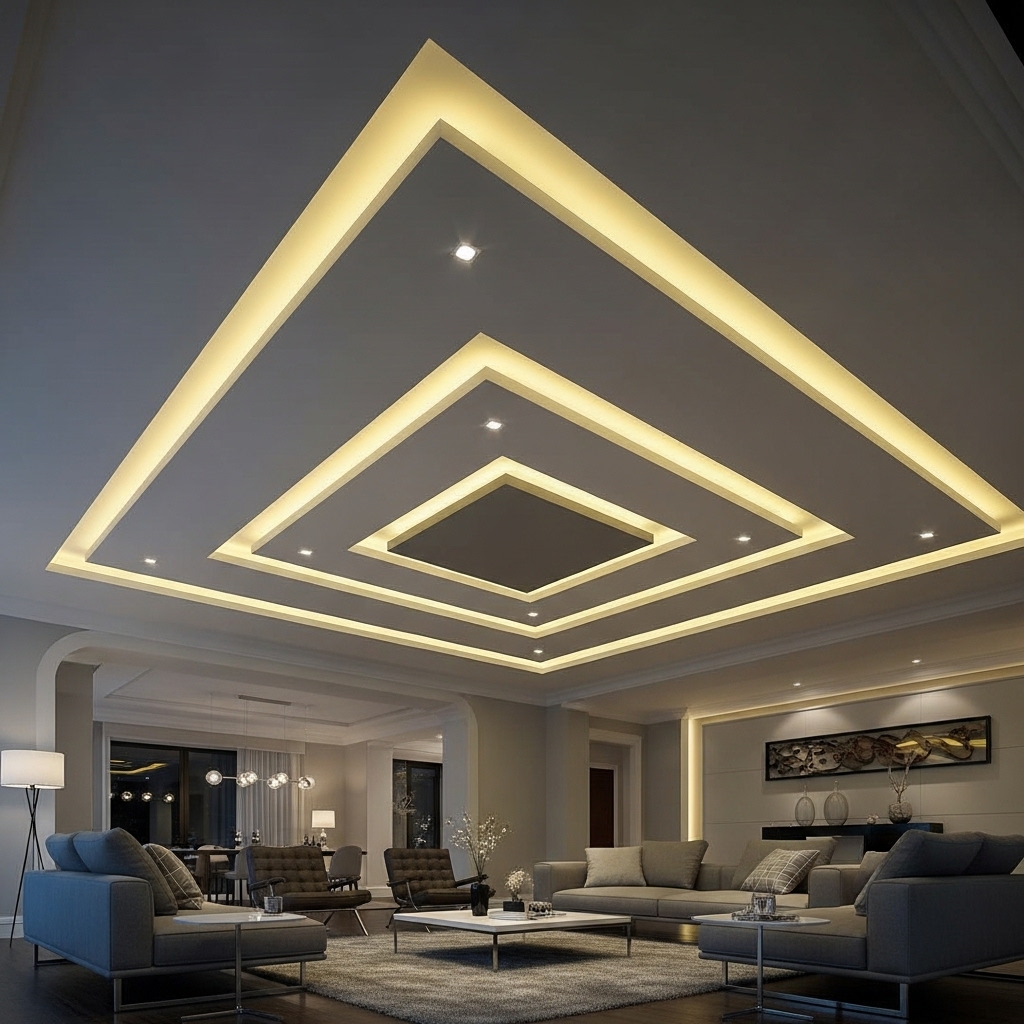POP false ceilings with hidden cove lights