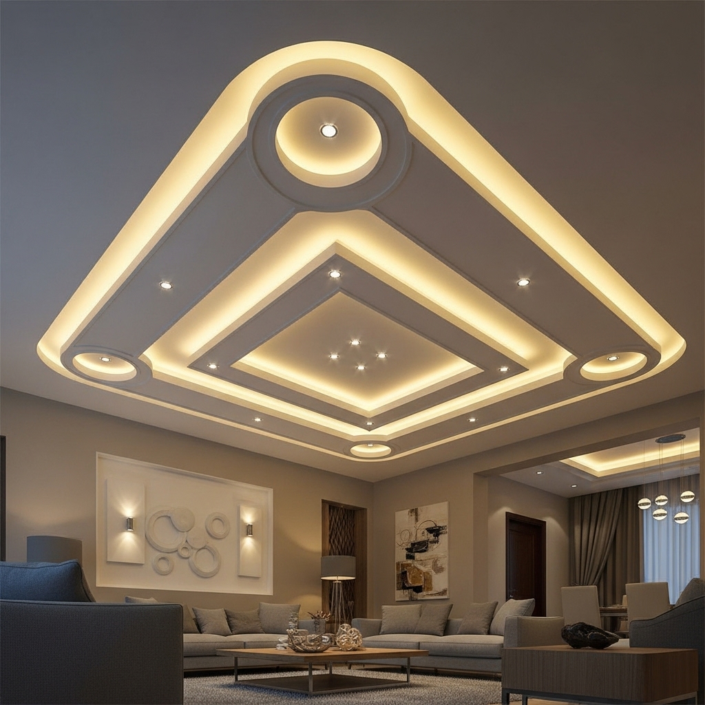 POP false ceilings with hidden cove lights