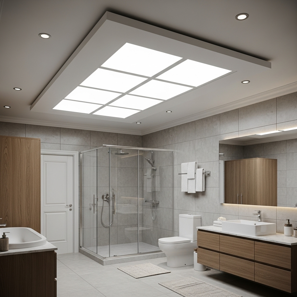 False Ceiling for Small Indian Bathroom