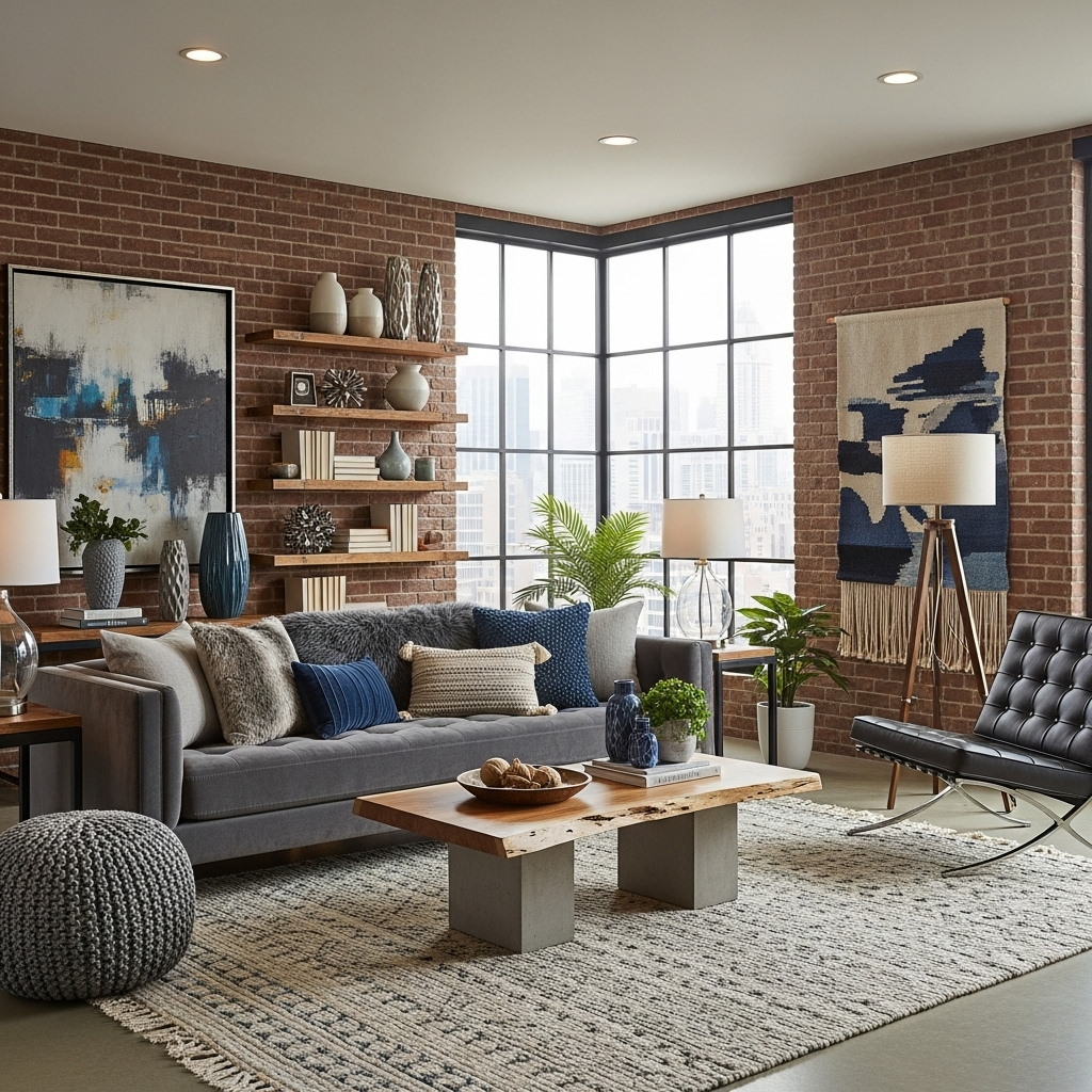 Panel Design for Living Room with Storage