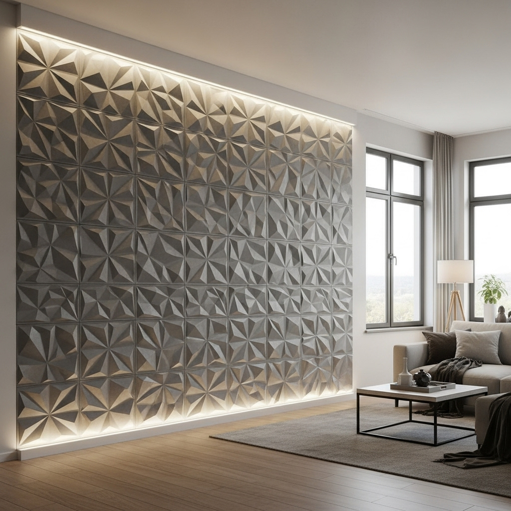 3D Wall Tiles for Living Room