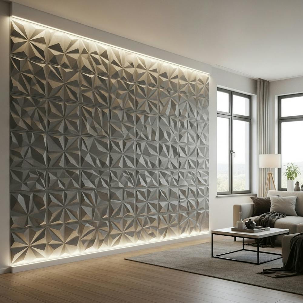 3D Wall Tiles for Living Room