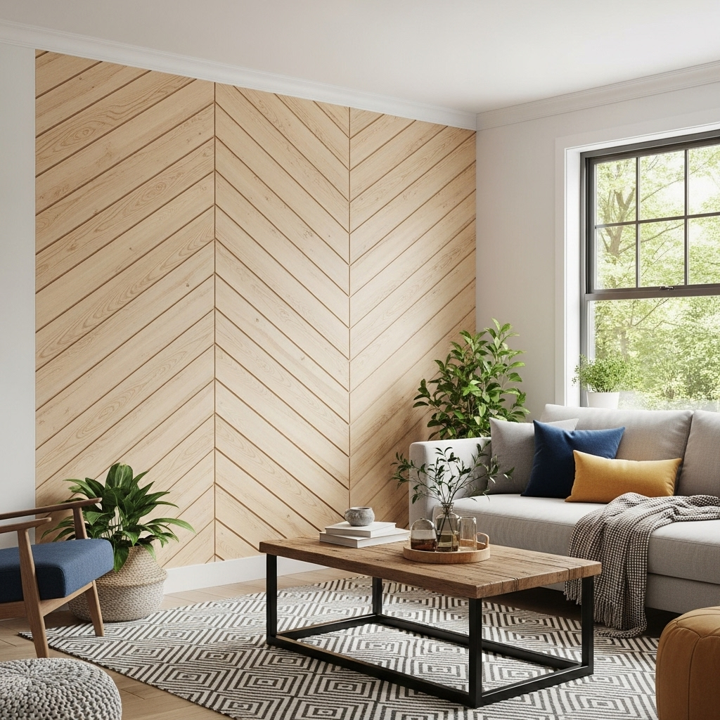 Wooden Chevron Design