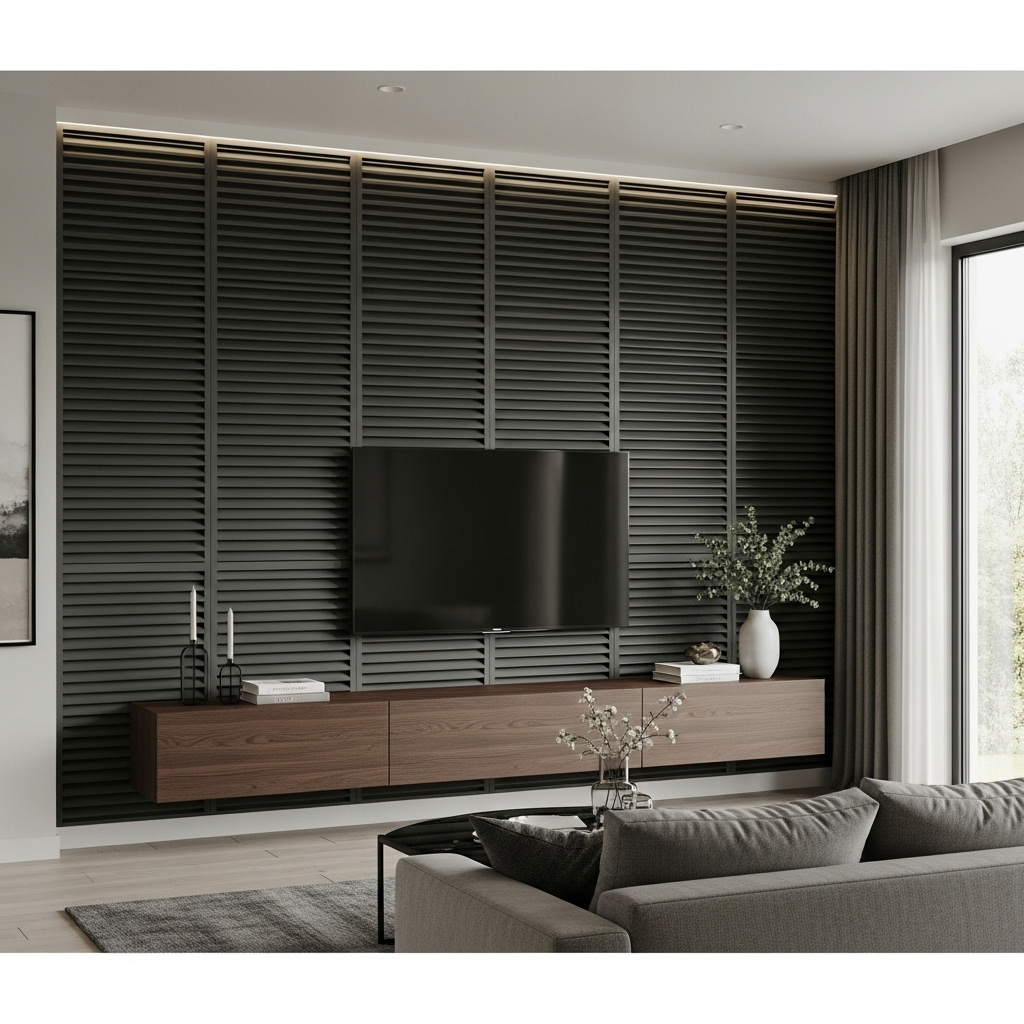 Modern TV Panel Design for Living Room