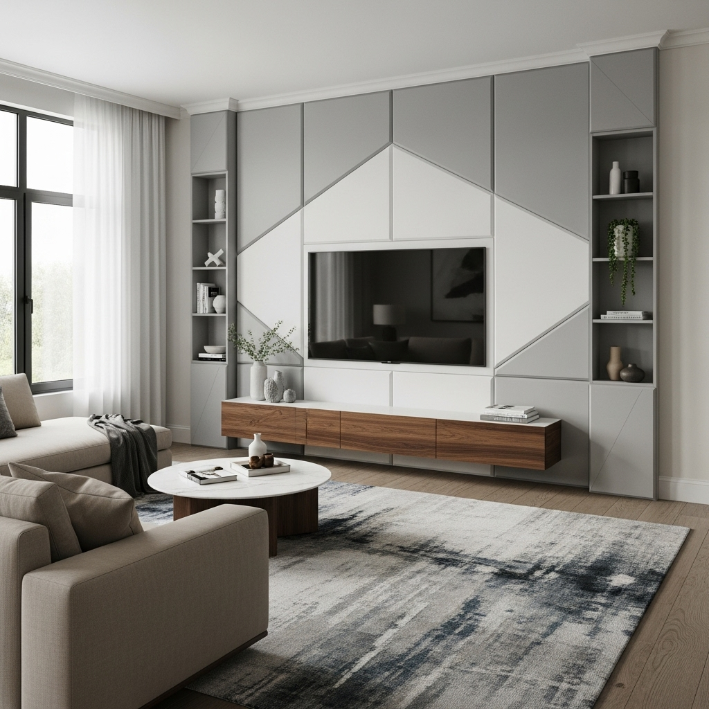 PVC Panel Design for Living Room