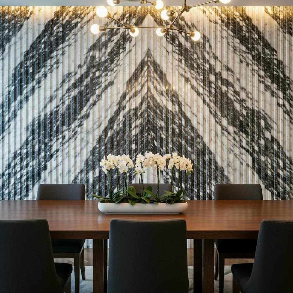 Marble-Finish Louvers for Luxury
