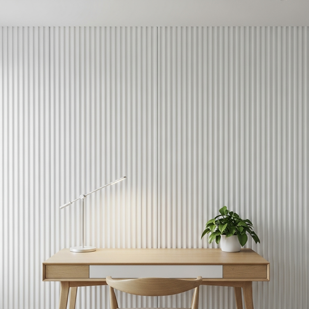 Vertical Fluted Louvers for Minimalist Look