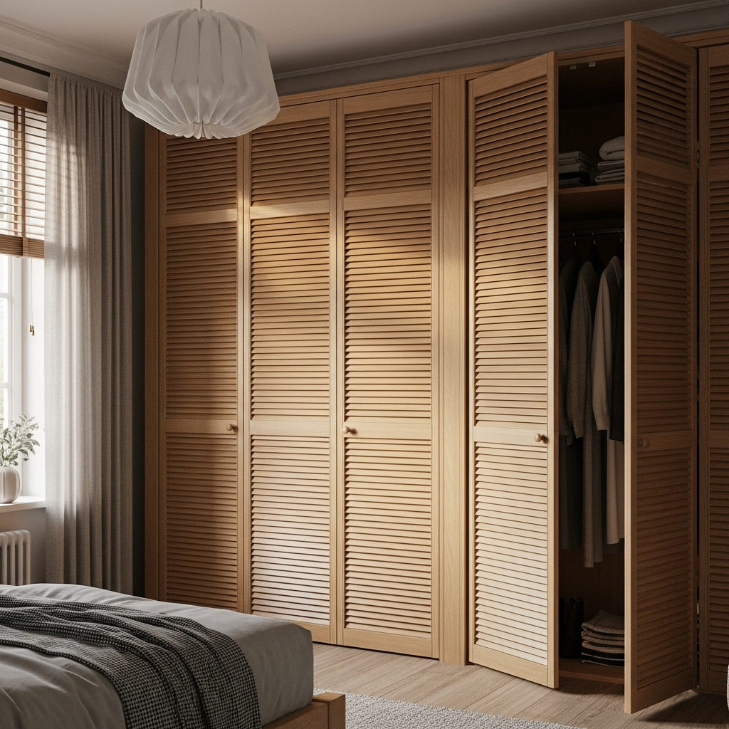 Louver Doors for Stylish Entry 