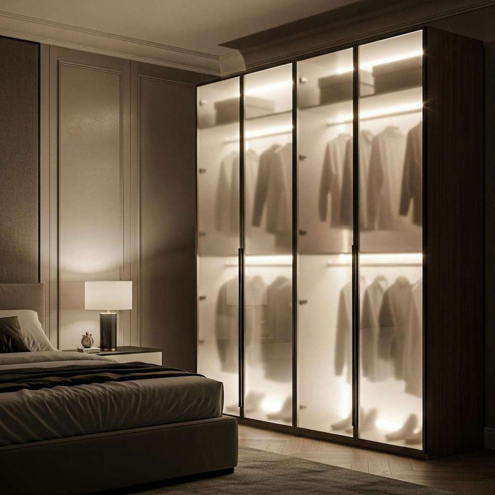 Frosted Glass Wardrobe