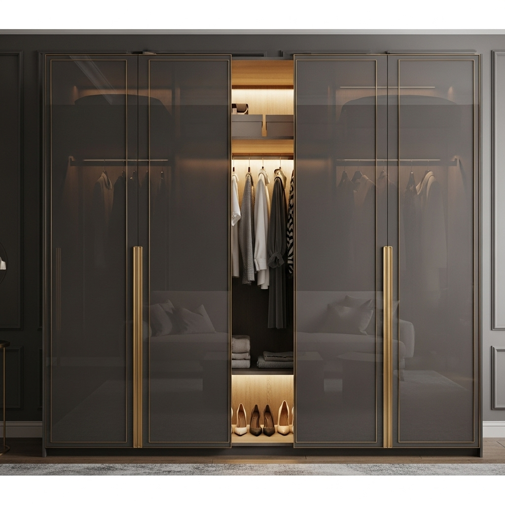 Lacquered Glass Aristo Wardrobe