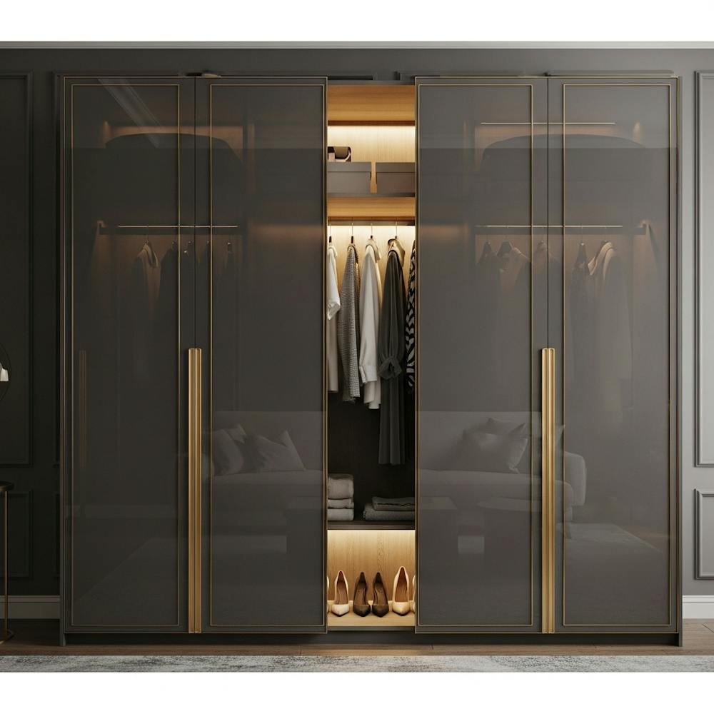Lacquered Glass Aristo Wardrobe