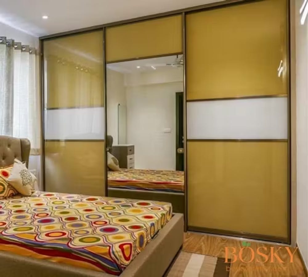 Designer Lacquered Glass Wardrobe