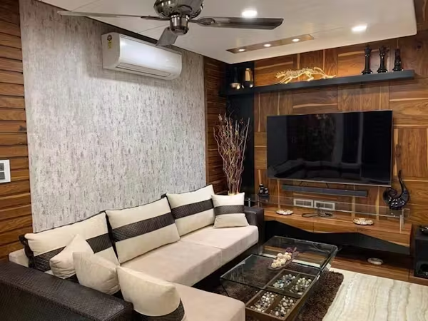 full wall panelling design drawing room