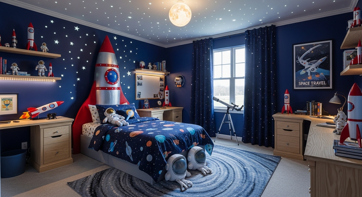 Bold Themes for a Boys’ Bedroom