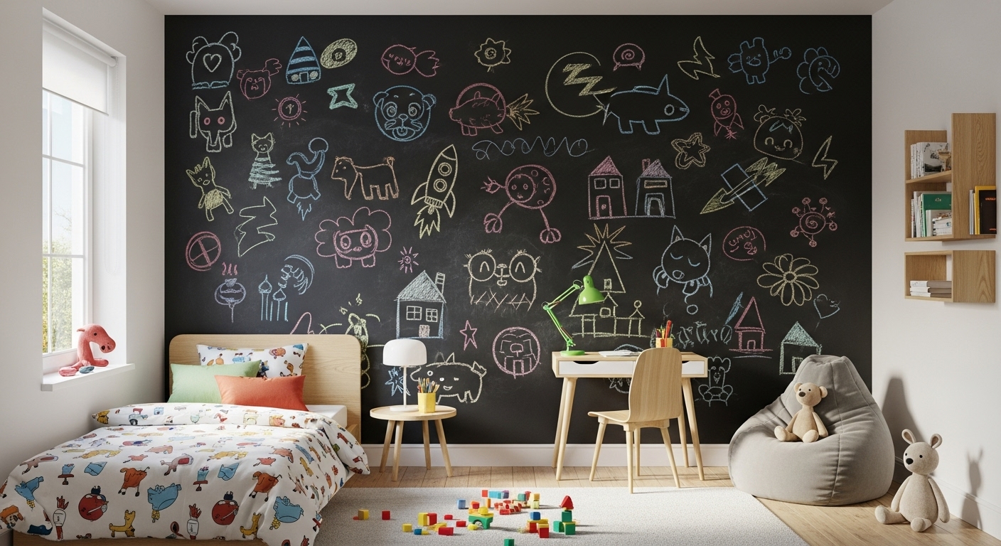 Chalkboard Walls for Doodles