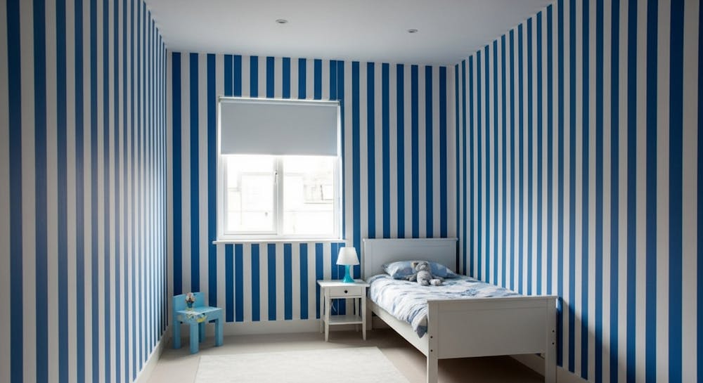 Striped Wallpaper for Illusion of Height