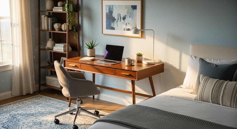 WFH Setup in Bedroom