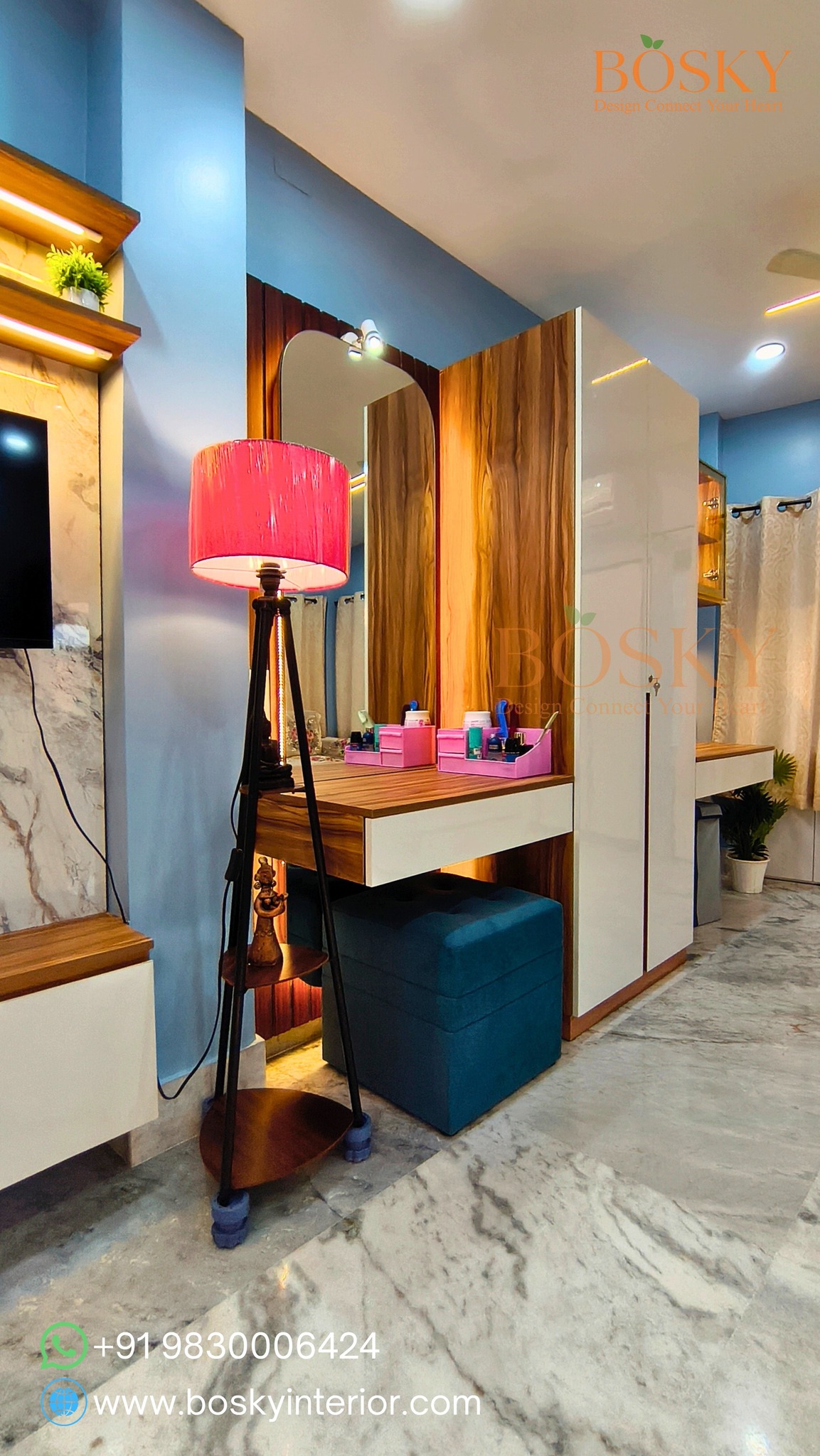 Metallic accents use sparingly