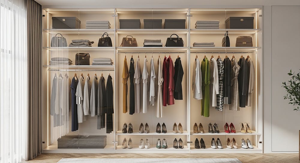 Transparent Walk-In Wardrobe