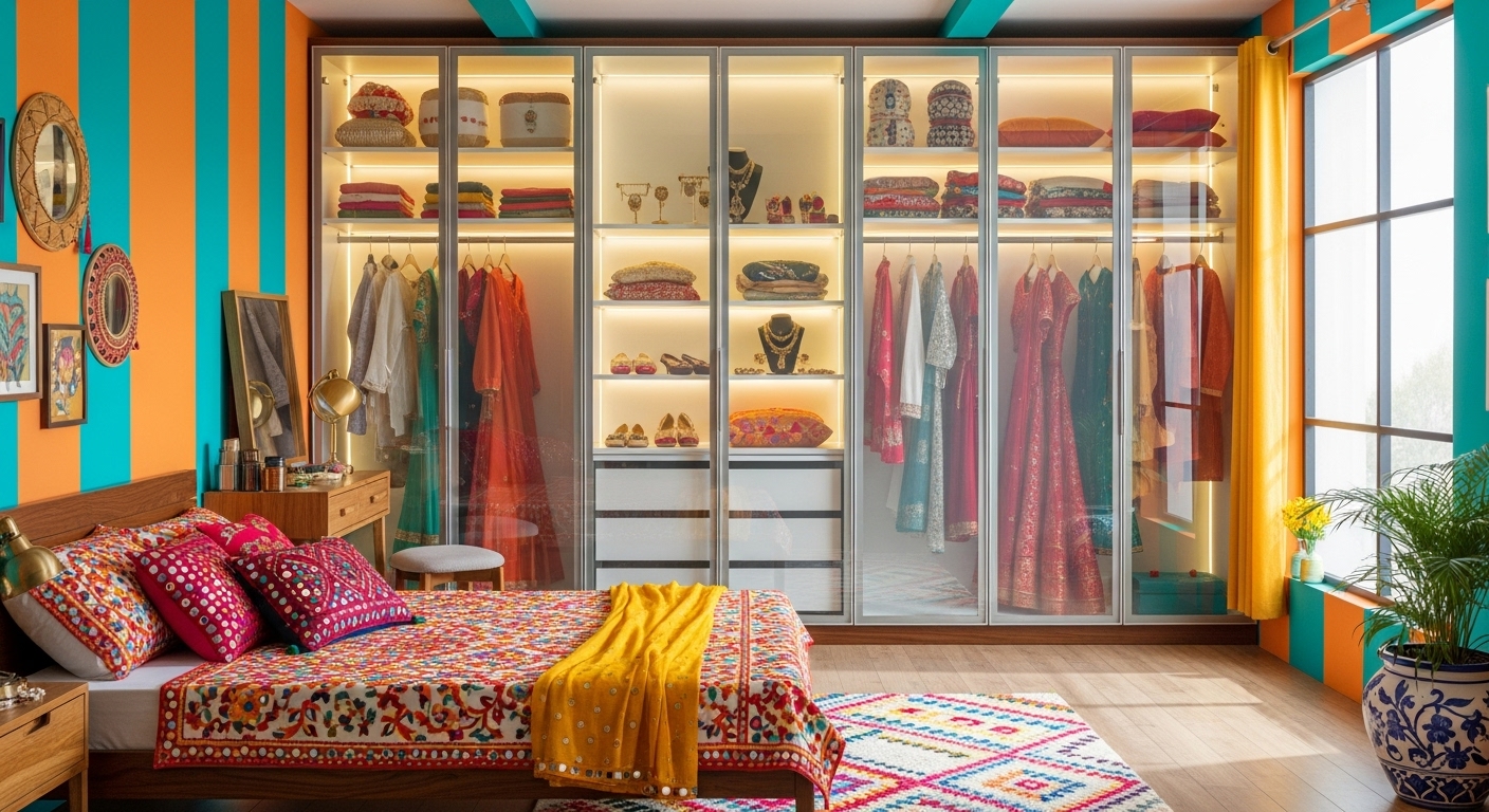 Minimalist Grey-Tinted Wardrobe