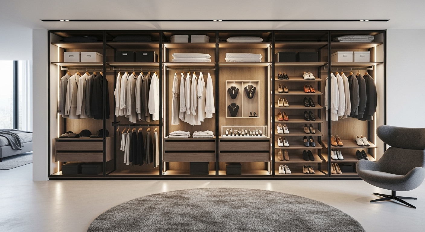 Modern Glass Wardrobe Design Ideas for Indian Homes