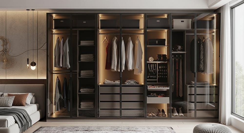 modern glass wardrobe design