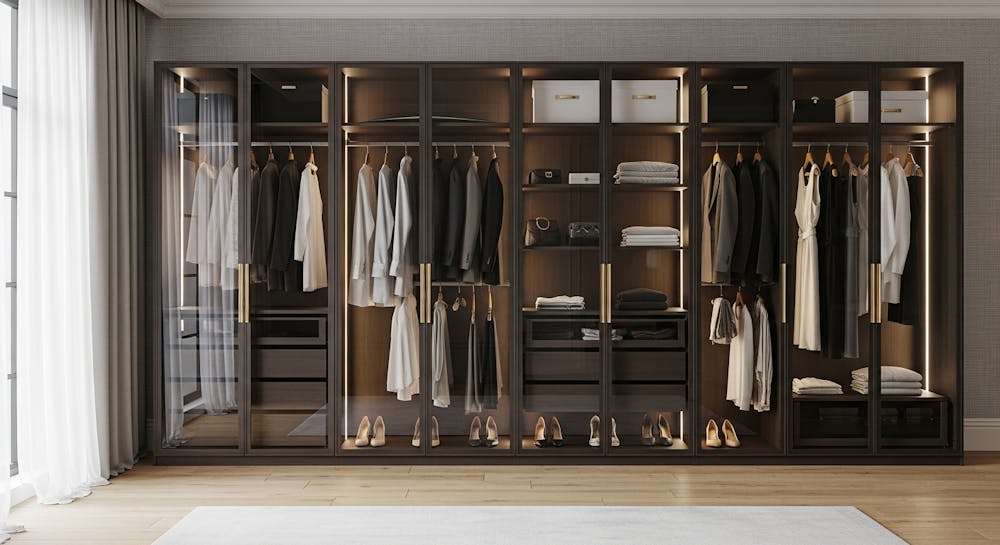 latest glass wardrobe design