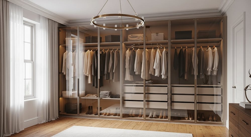best glass wardrobe design