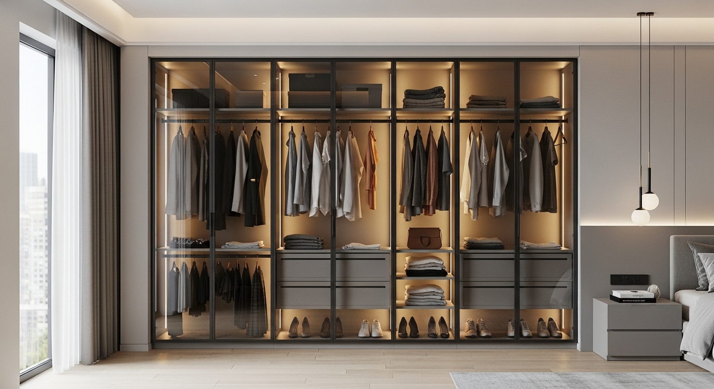 Glass Wardrobe for Display Lovers