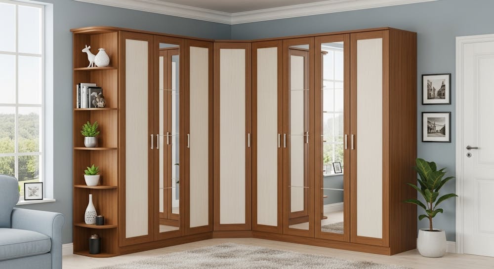 Corner Wall Wardrobe Design