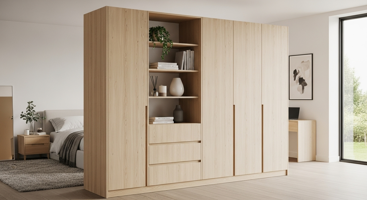 bedroom wardrobe partition design
