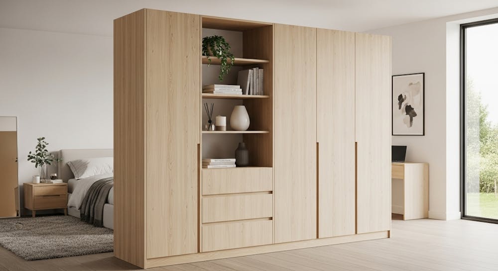 bedroom wardrobe partition design