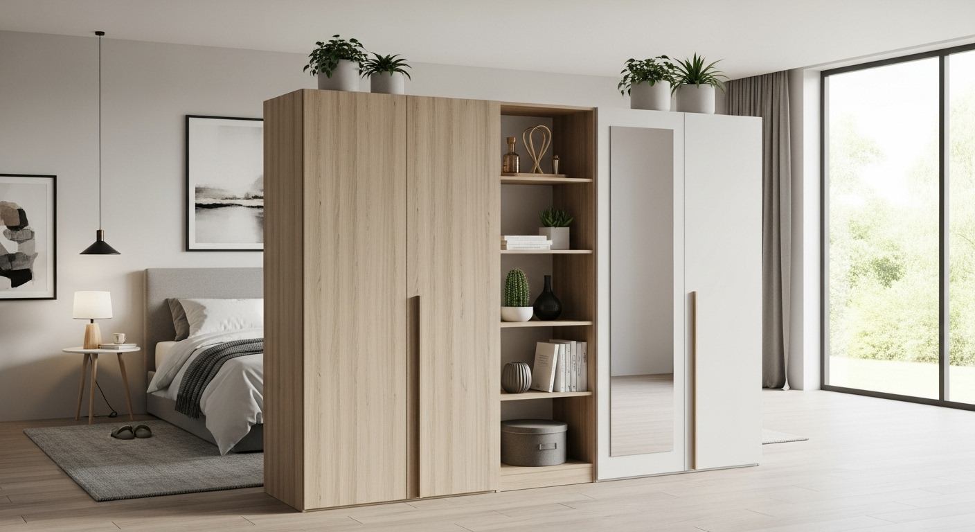 bedroom wardrobe partition design
